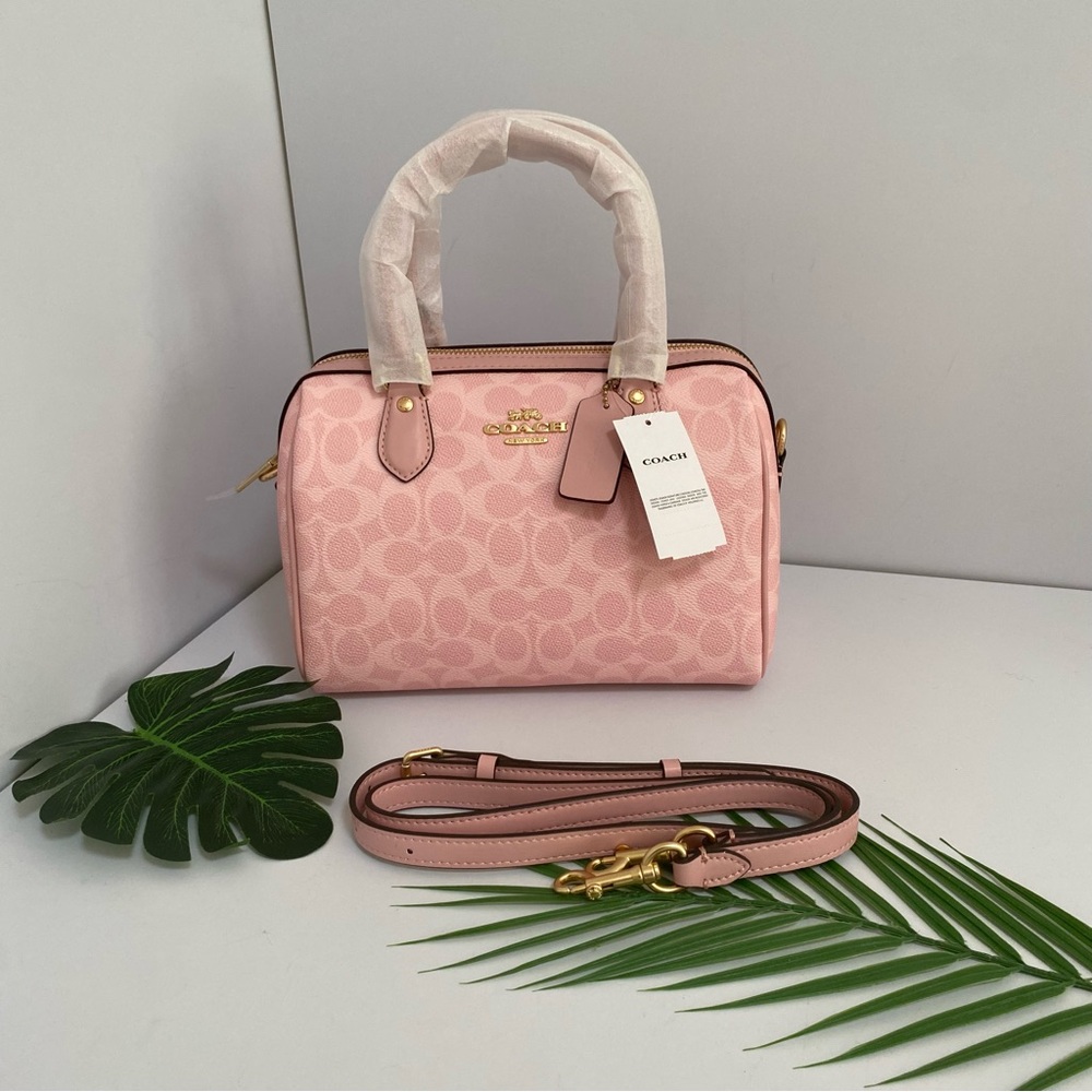 Coach Signature Pink Satchel Bag